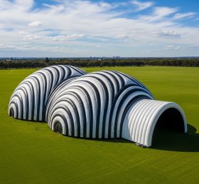 Tent1-6263 Stripe Tunnel Inflatable Dome