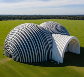 Tent1-6264 Stripe Tunnel Inflatable Dome