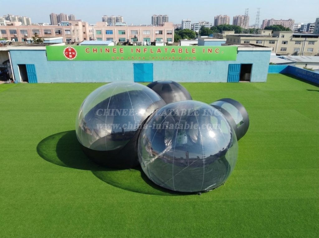 Tent1-5042A Black Inflatable Bubble Tent