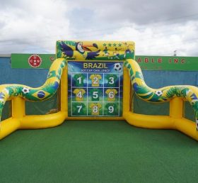 T11-7085 Jeu de tir au football gonflable sur le thème de l’équipe nationale du Brésil
