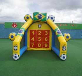 T11-7086 Jeu de tir au but de football gonflable sur le thème de l’équipe nationale du Brésil