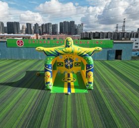 T11-7094 Jeu de tir au football gonflable sur le thème de l'équipe nationale du Brésil