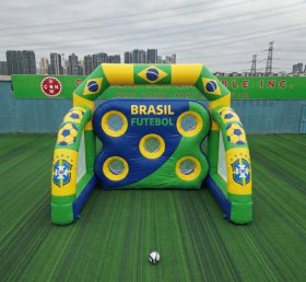 T11-7099 Jeu de tir au football gonflable sur le thème de l’équipe nationale du Brésil