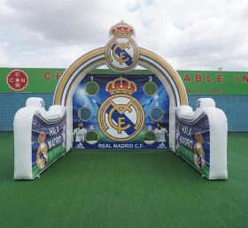 T11-7234 Jeu de tir au football gonflable thème Real Madrid