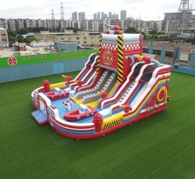 T6-6836 Firetruck Theme Inflatable Playg...