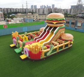T6-6843 Hamburger Theme Inflatable Playg...