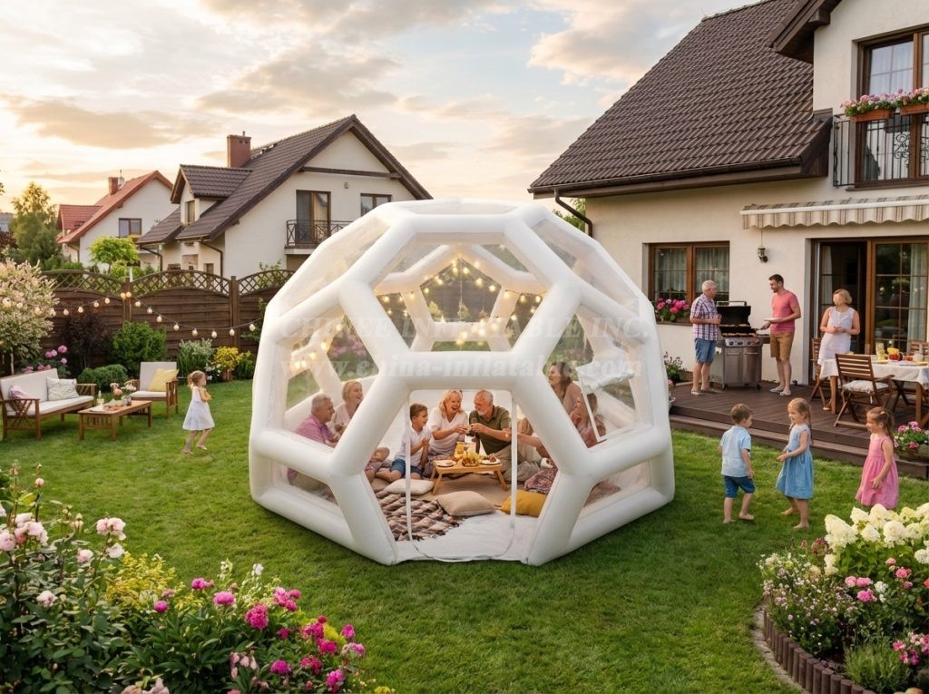 Tent1-5010B White Inflatable Bubble House
