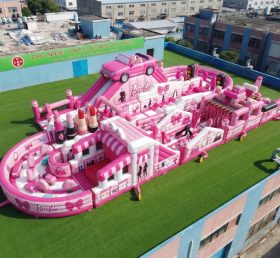 CR2-488 Parcours d’obstacles gonflable géant sur le thème Barbie course difficile