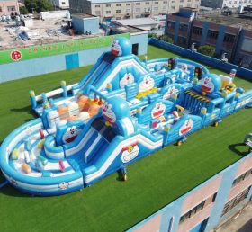 CR2-493 Parcours d’obstacles gonflable géant à thème Doraemon course stimulante