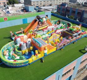 CR2-528 Thème Les Simpsons Grand Parcours d’Obstacles Gonflable Course Difficile
