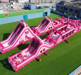 CR2-540 Parcours d'obstacles géant gonflable à thème Barbie course stimulante