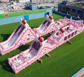 CR2-561 Thème Hello Kitty Grand parcours d’obstacles gonflable course stimulante