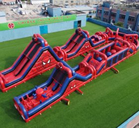 CR2-593 Parcours d’obstacles géant gonflable à thème Spider-Man – Course difficile