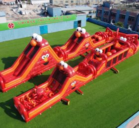 CR2-606 Parcours d’obstacles géant gonflable à thème Tickle Me Elmo course stimulante