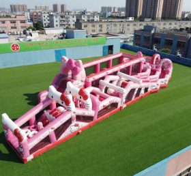 CR2-643 Parcours d’obstacles géant à thème Hello Kitty course difficile