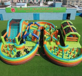 CR2-751 Parcours d’obstacles gonflable géant à thème Scooby-Doo course stimulante