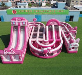 CR2-780 Parcours d’obstacles géant gonflable à thème Barbie course stimulante
