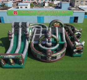 CR2-804 Parcours d’obstacles gonflables géants à thème King Kong course de défi