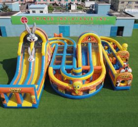 CR2-807 Parcours d’obstacles gonflable géant sur le thème Looney Tunes course difficile