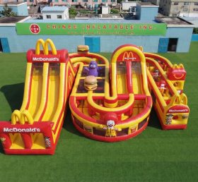 CR2-809 Parcours d’obstacles gonflable géant à thème McDonald course stimulante