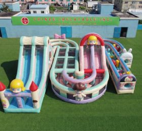 CR2-826 Parcours d'obstacles géant gonflable à thème Pop Mart course stimulante