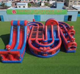 CR2-834 Parcours d’obstacles géant gonflable à thème Spider-Man course difficile