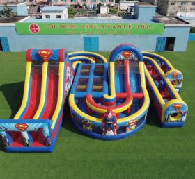 CR2-839 Parcours d'obstacles géant gonflable à thème Superman course stimulante