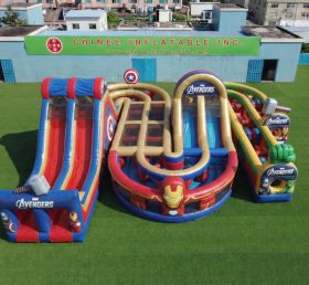 CR2-841 Parcours d’obstacles gonflable géant à thème Avengers – Course de défi