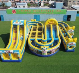 CR2-845 Parcours d'obstacles géant gonflable sur le thème des Simpsons – Course difficile
