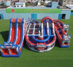 CR2-850 Parcours d'obstacles gonflable géant à thème Transformers course stimulante