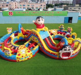 CR2-941 Parcours d’obstacles gonflable géant à thème Crayon Shin-chan course défi