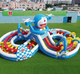 CR2-943 Parcours d’obstacles gonflable géant à thème Doraemon – Course de défi