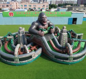 CR2-950 Parcours d’obstacles gonflable géant à thème King Kong, course difficile