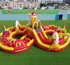 CR2-955 Parcours d’obstacles gonflable géant à thème McDonald course stimulante