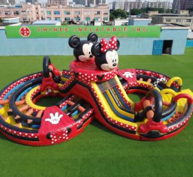 CR2-956 Parcours d'obstacles gonflable géant à thème Mickey et Minnie course stimulante