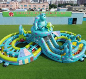 CR2-958 Parcours d'obstacles gonflable géant à thème Monsters Inc course stimulante