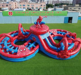 CR2-973 Parcours d'obstacles gonflable géant sur le thème de Spider-Man course de défi