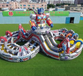 CR2-984 Parcours d'obstacles gonflable géant à thème Transformers course stimulante