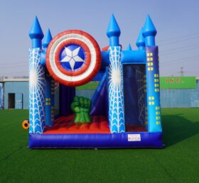 T5-1002I Château Gonflable à Thème Super-Héros Marvel