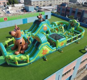 GF3-1029 Aire de jeux gonflable thème Scooby-Doo