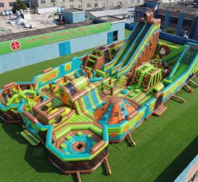 GF3-1097 Parc Gonflable Thème Scooby-Doo