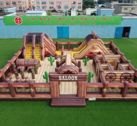 GF3-1420 Parc Gonflable Thème Far West
