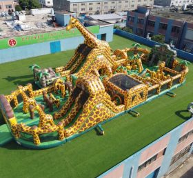 GF3-702 Aire de jeux gonflable sur le thème de la girafe