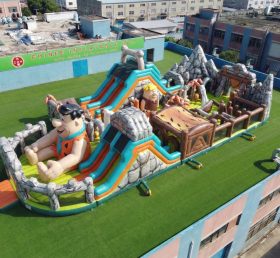GF3-718 Aire de jeux gonflable à thème Les Pierrafeu