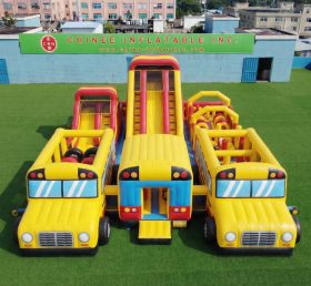 GF3-734 Aire de jeux gonflable à thème bus