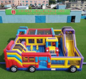 GF3-735 Aire de jeux gonflable sur le thème du bus