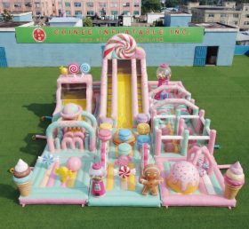 GF3-736 Aire de jeux gonflable sur le thème des bonbons