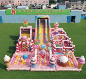 GF3-737 Aire de jeux gonflable à thème bonbon