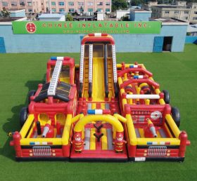 GF3-750 Aire de jeux gonflable sur le thème du camion de pompiers