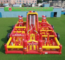 GF3-751 Aire de jeux gonflable à thème camion de pompiers